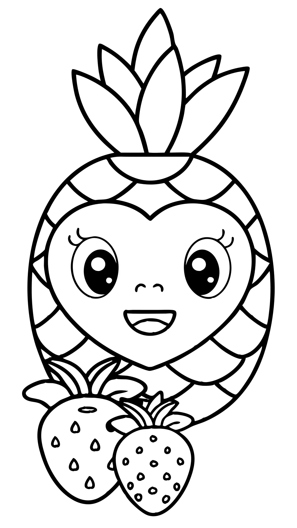 cute fruit coloring pages